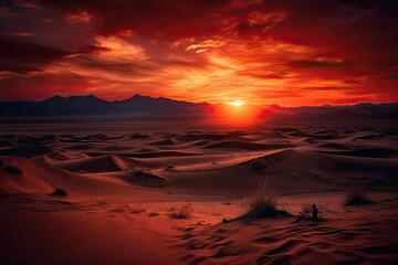 The Desert's Sunset: A Generative AI Interpretation