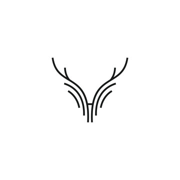 recommend clip art: h Deer minimalist logo design