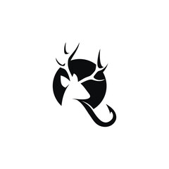 hunting Deer minimalist logo design