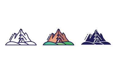 mountain landscape vector icon
