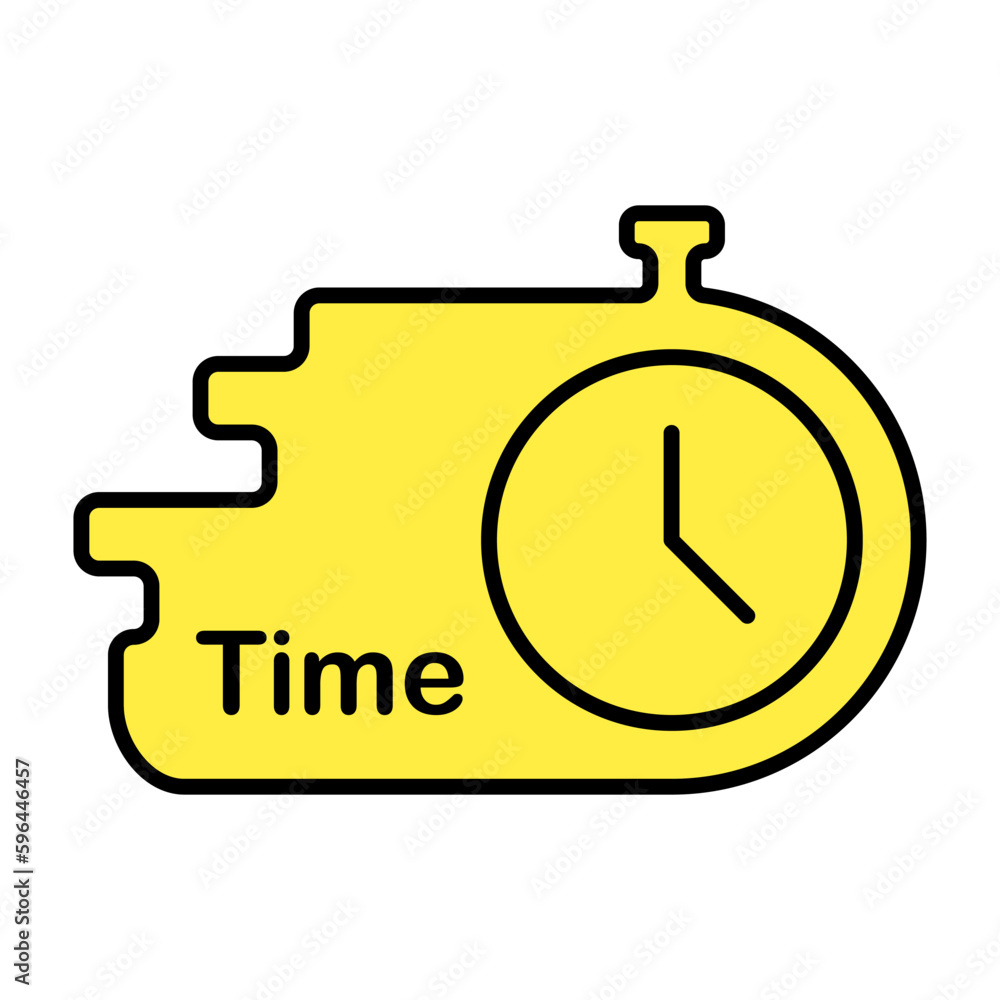 Poster stopwatch icon concept for advertising vector. clock vector time symbol. timer countdown vector.