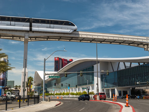 Las Vegas convention center with monorail