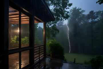 Thunderstorms roll through in the afternoons, bringing bursts of rain and flashes of lightning, followed by the calming sound of rainfall tapping against the windows and the scent of wet earth.