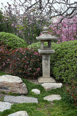 Obraz premium japanese garden stone statue