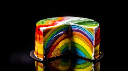 cake with colorful icing