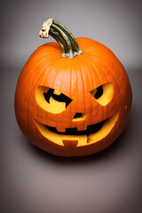 Obraz premium Jack O Lantern halloween pumpkin, generative ai 