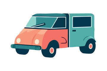 Modern blue van delivering adventure and freedom