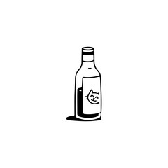 concept bottle doodle vector illustration