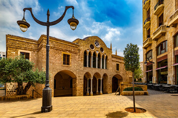 Beirut, the capital city of Lebanon. Old town - Saint George Greek Orthodox Cathedral