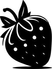 Strawberry | Minimalist and Simple Silhouette - Vector illustration