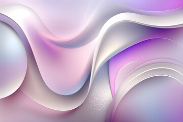 Holographic neon curved wave in motion. Purple wallpaper background. Holographic gradient