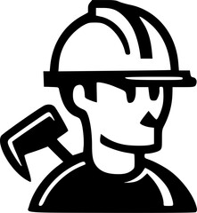 Construction | Minimalist and Simple Silhouette - Vector illustration
