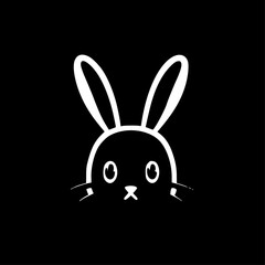 Bunny Face - High Quality Vector Logo - Vector illustration ideal for T-shirt graphic