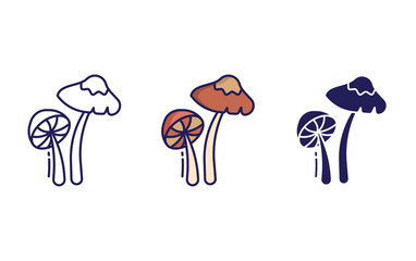 parasol mushroom vector icon