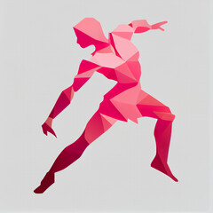 silhouette gymnast illustration, generative ai