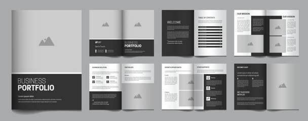 Corporate catalogue template minimalist design