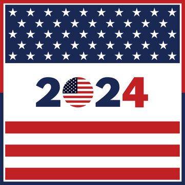 USA election 2024 vector background