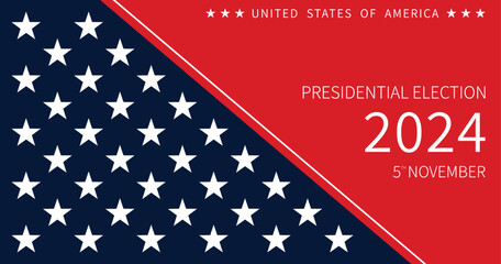 Fototapeta premium USA election 2024 vector background