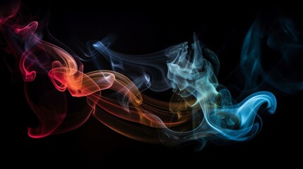 Spectrum Smoke Screen with Bright Color Illustration 