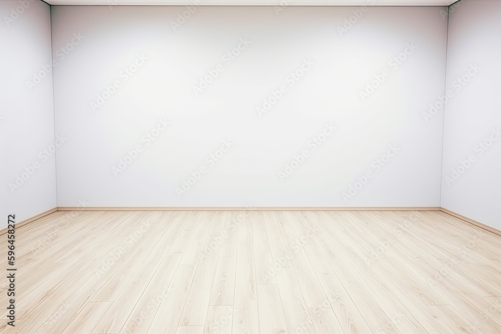 Poster an empty room with a minimalistic design. generative ai