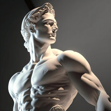 Ancient greek statue - Generative AI , light, white, greek, ancient, mentality