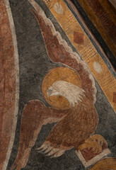 Romanesque painting of an eagle as the symbol of the evangelist John