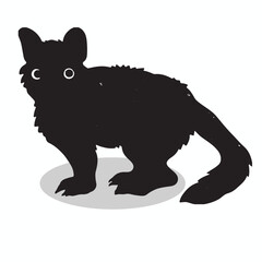 Quoll silhouettes and icons. Black flat color simple elegant Quoll animal vector and illustration.