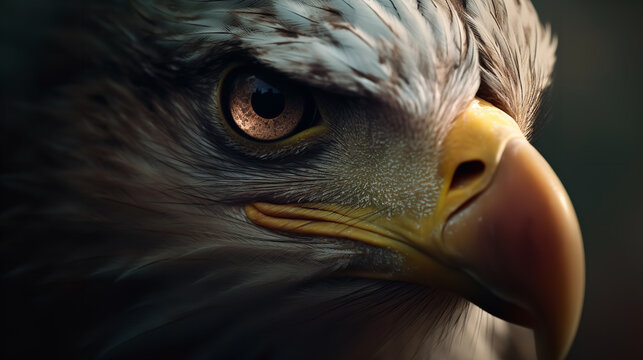close up of an eagle