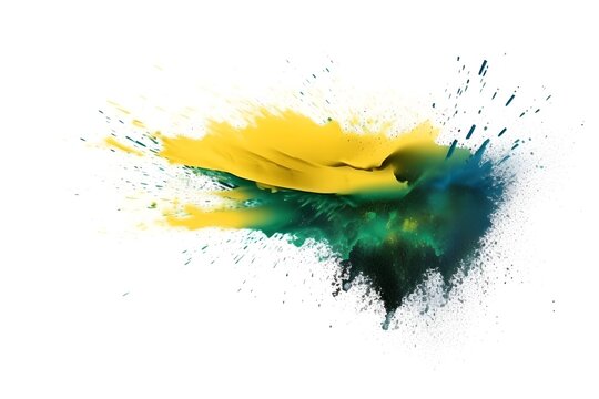 Wallpaper Illustration and background of independence of Brazil. Front view.  Concept of Independence Day, celebration, September 7th. Generative AI.