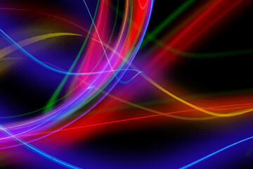 Abstract multicolored shiny neon background. Colorful stripes, vector printing for fabrics, posters, banners