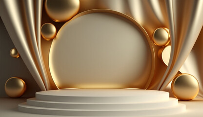 自然な構図のプレゼンテーション製品のオリジナルの美しい背景画像です。[Original beautiful background images of natural composition presentation products.]　Generating Ai