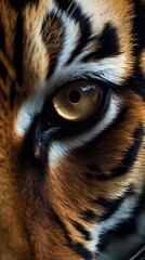 Close up to an Eye of the TIger, National Geographic Shot, Generative AI