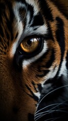 Close up to an Eye of the TIger, National Geographic Shot, Generative AI