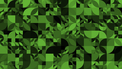 Geometric background pattern of fresh green natural leave and leaf. Vector file.