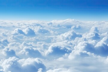 clouds seen from an airplane window. Generative AI