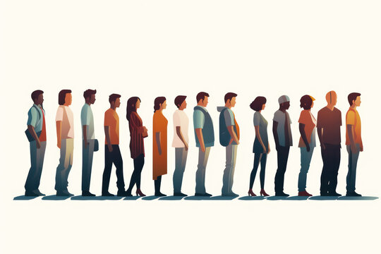Exploring the Culture and Psychology of waiting in Line AI Generated