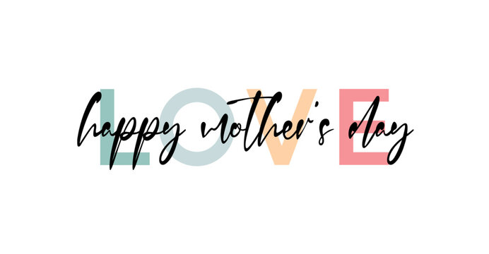 Happy Mother's day greeting card. Spring holiday background illustration for greeting card, banner, ad, promotion, poster, flyer, blog, article, social media