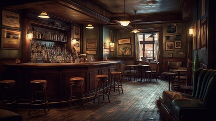 Vintage Style Bar Pub Vintage