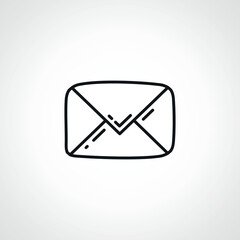 mail, envelope outline icon. Email line icon.