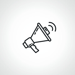 megaphone line icon. loudspeacker megaphone outline icon