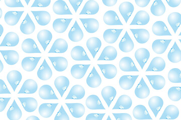 Raindrops pattern, vector illustration of circularly arranged droplets	