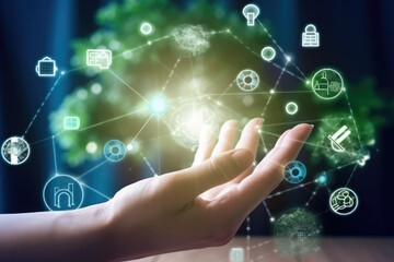 Using technology of renewable resources to reduce pollution and carbon emissions is the future of environmental conservation, generative ai