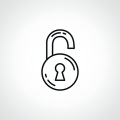 padlock line icon. padlock outline icon