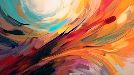 Background with an abstract brush painting. painting with brushstrokes. paintbrush strokes. Illustration. An example. Generative AI