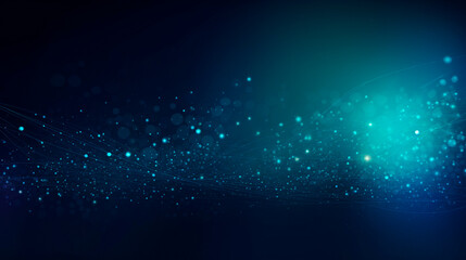 banner, Deep Blue background, Technology background, Business concept, digital background, bokeh. Generative AI