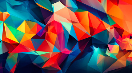 A geometric abstract background featuring abstract polygons - obrazy, fototapety, plakaty