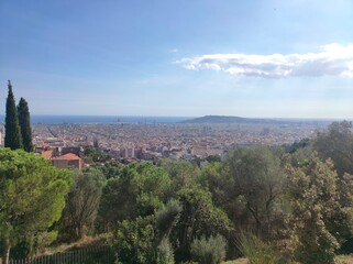 Fototapeta premium View of Barcelona from the mountains