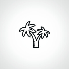 Fototapeta na wymiar Palm tree line icon. Palm tree outline icon