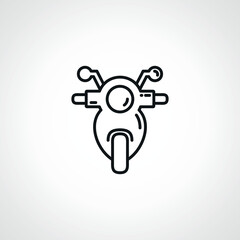 Scooter line icon, motorcycle outline icon