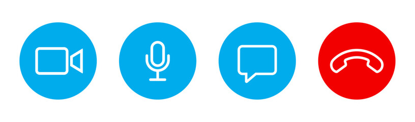 Video call icon set